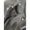 Image 9 : MAN W/ SPEAR THREATENING WOMAN & CHILD BY JOHNNY MEEKO SR. (PRS CDN ARTIST) - STONE 