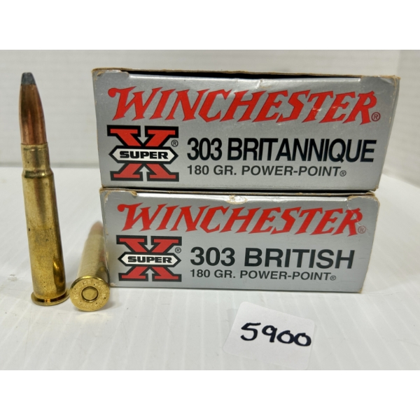 AMMO: 40X WINCHESTER .303 BRIT - 180 GR.