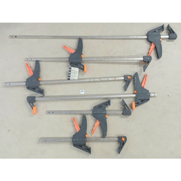 LOT OF 6 - LIGHT DUTY CLAMPS - 18, 24 & 32IN