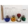 Image 5 : LOT OF 8 - OIL LAMPS - INCL GREEN DEPRESSION GLASS & RUBY, ETC.