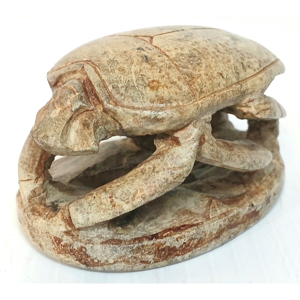 EGYPTIAN SCARAB STONE CARVED AMULET