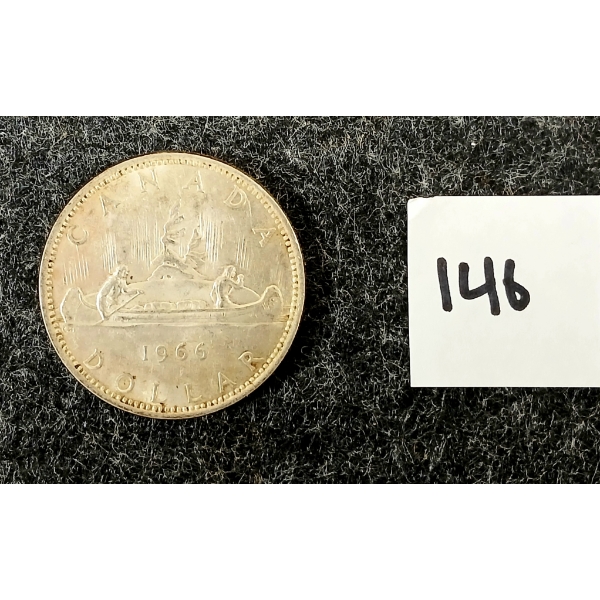 1966 CDN SILVER DOLLAR - VOYAGEUR 