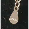 Image 5 : STERLING SILVER SIMULATED DIAMOND (CZ) TEARDROP NECKLACE 