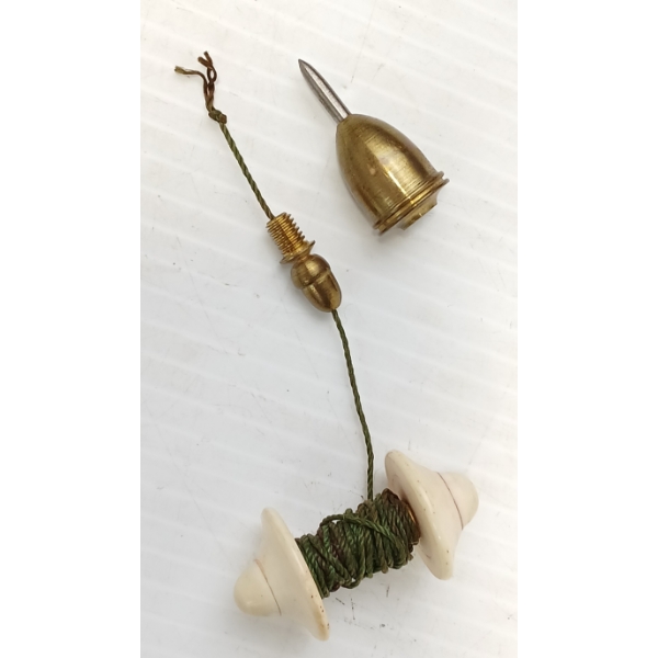 VICTORIAN BONE & BRASS PLUMB BOB 