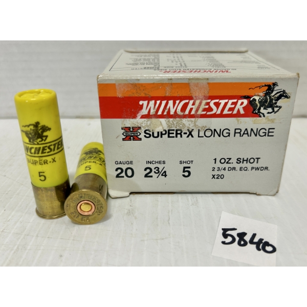 AMMO: 25X WINCHESTER 20 GA 2-3/4 IN NO 5 