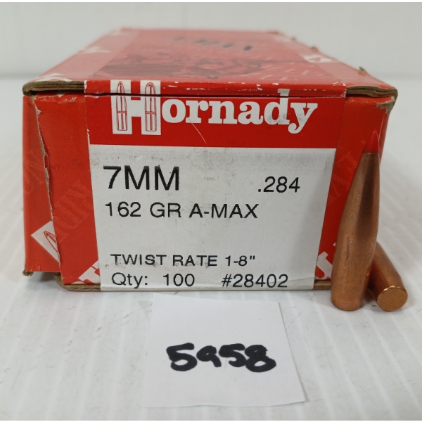 AMMO: APPROX 100X HORNADY 7MM - 162GR - A-MAX