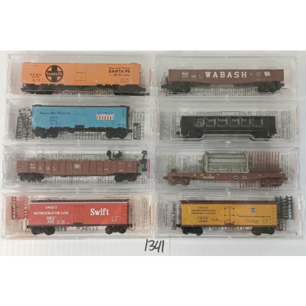 LOT OF 8 - MICRO TRAINS - URTX, SWIFT REFRIGERATOR LINE, WABASH, ERIE, ETC
