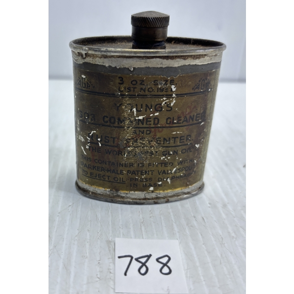 YOUNG'S 3 OZ COLLECTIBLE TIN W/ PAPER LABEL 