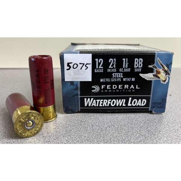 AMMO: 22X FEDERAL WATERFOWL 12 GA 2-3/4 - #BB
