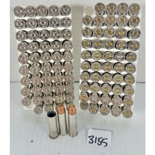 AMMO / BRASS: 70X LIVE & 30X BRASS .357 MAG - 158 GR FMJ - RELOADS