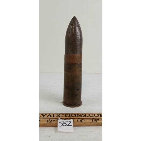 WWI GERMAN NAVY BRASS MORTAR SHELL