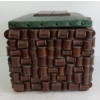 Image 5 : SEWING SPOOL MOTIF BOX W/ LEATHER LINING
