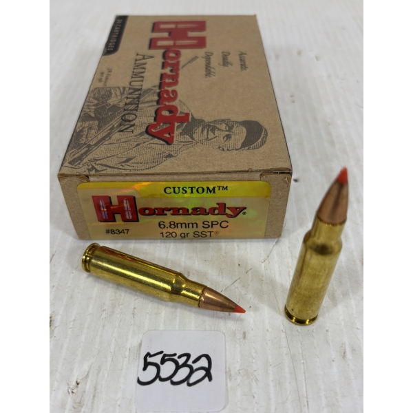 AMMO: 20 X HORNADY 6.8 MM SPC - 120 GR