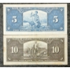 Image 2 : LOT OF 2 - 1937 CDN $5 & 10 BANKNOTES