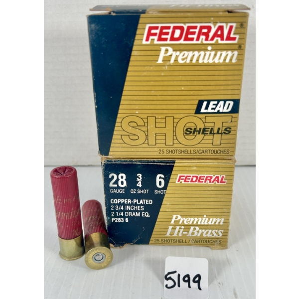 AMMO: 50X FEDERAL 28 GA 2-3/4IN NO6