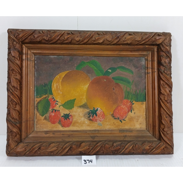 STILL LIFE BY UNKNOWN ARTIST - FRAMED OIL ON BOARD