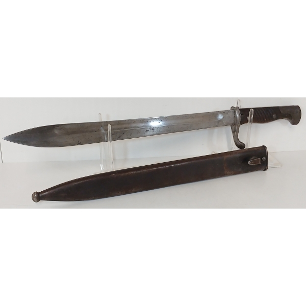 WWI GERMAN BUTCHER BLADE BAYONET W/ SCABBARD 