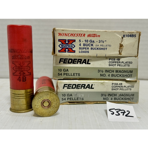 AMMO: 15X 10 GA 3-1/2IN NO4 SHOT 