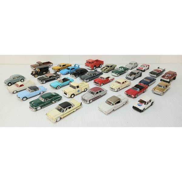 LOT OF 30 - DIECAST CARS - GREEN LIGHT, M2, HOTWHEELS, ETC