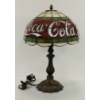 Image 4 : STAINED GLASS COCA-COLA TABLE LAMP
