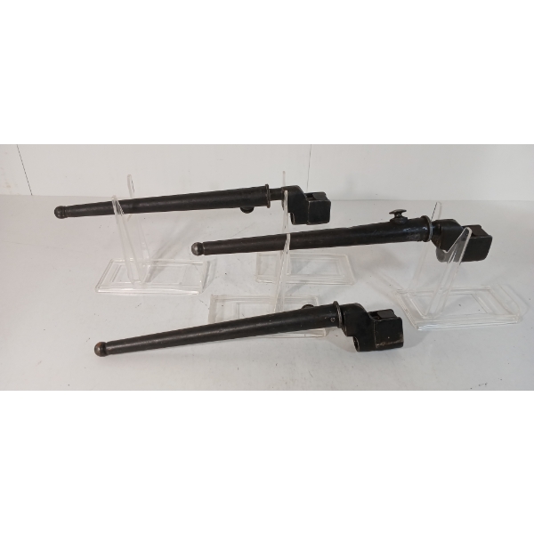 LOT OF 3 - WWII LEE ENFIELD NO. 4 MK II SPIKE BAYONETS W/ SCABBARDS