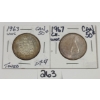 Image 1 : LOT OF 2 - 1963 & 1967 CDN UNCIRCULATED 50 CENT PCS