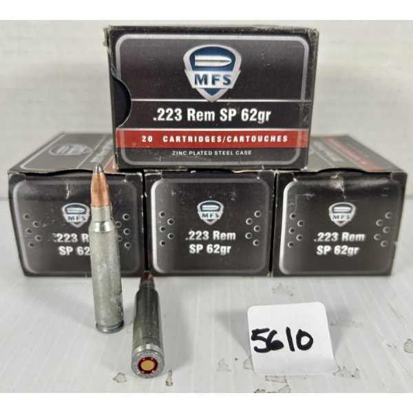 AMMO: 80X MFS .223 REM - 62 GR SP