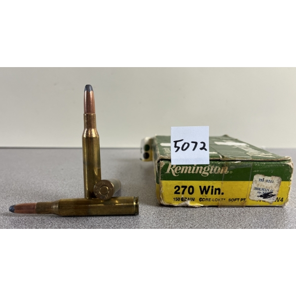 AMMO: 20X REMINGTON .270 WIN 150GR. CORE-LOKT