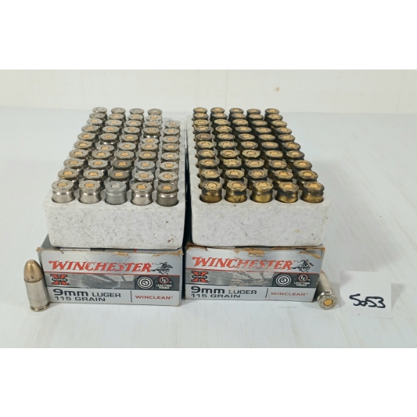 AMMO: 100X MIXED 9MM LUGER - 115GR