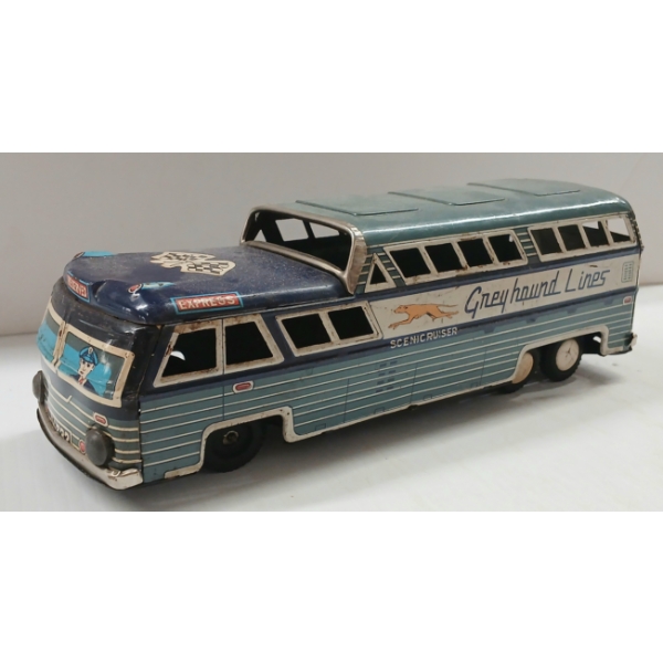 GREYHOUND LINES TIN FRICTION BUS