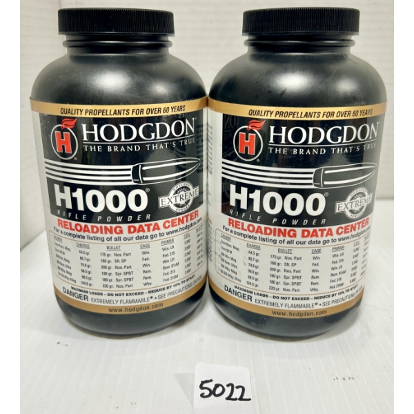 POWDER: 1.5 LBS HODGDON H1000