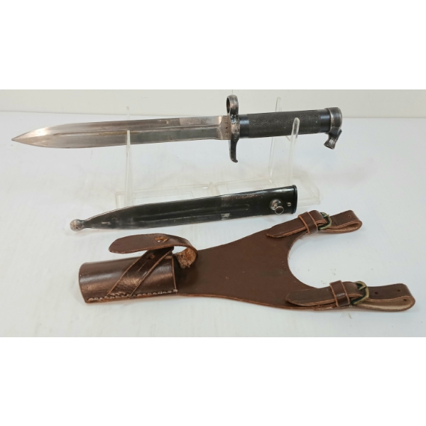 SWEDISH MAUSER MODEL 94 BAYONET W/ SCABBARD & FROG