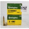 Image 1 : AMMO: 84X REMINGTON .22HORNET - 45GR - HP