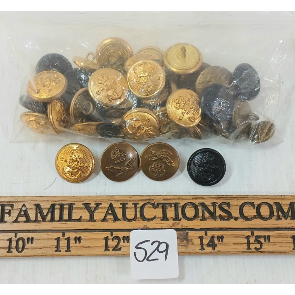LOT OF 48 - ROYAL CDN AIR FORCE & NAVY UNIFORM BUTTONS