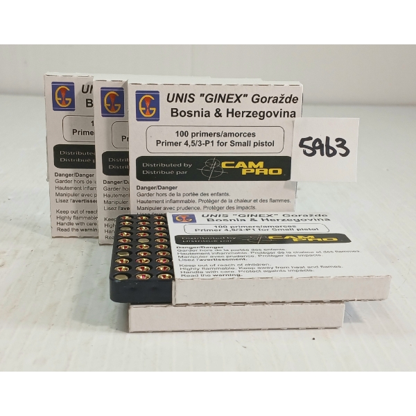 PRIMERS: 500X CAMPRO 4, 5/3-P1 SMALL PISTOL PRIMERS