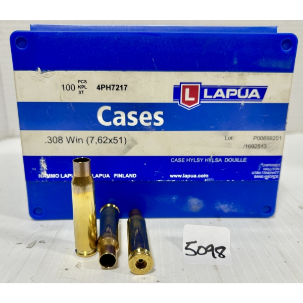 BRASS: 60X LAPUA .308 WIN - AS NEW