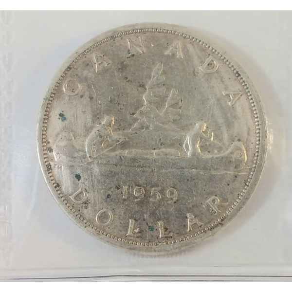 1959 CDN SILVER DOLLAR - CCCS GRADED