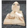Image 4 : GIRL W/ DOG - SIGNED - BONE & ANTLER