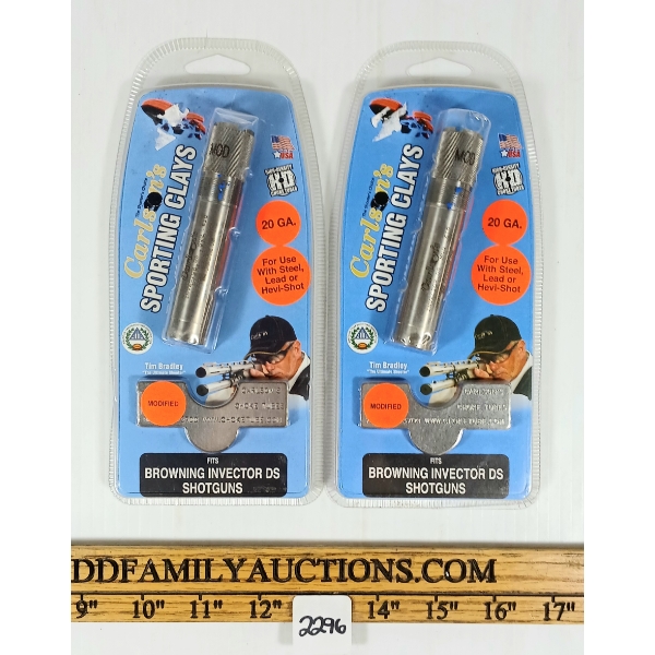 LOT OF 2 - CARLSONS SPORTING CLAYS 20GA CHOKE TUBES