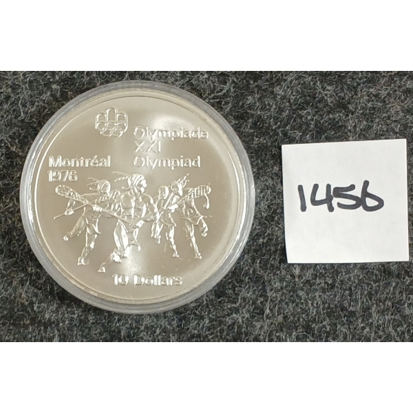 1976 CDN MONTREAL OLYMPIAD $10 SILVER COIN