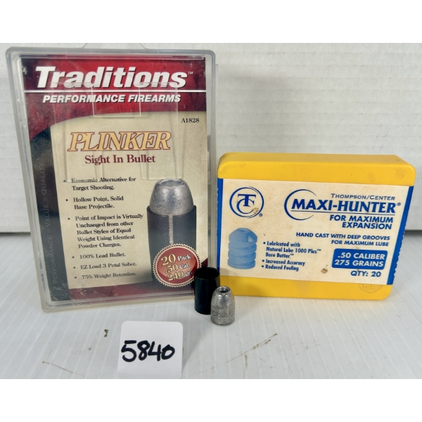BULLETS: 37X .50 CAL - 240 GR HP & 275 GR MAXI HUNTER