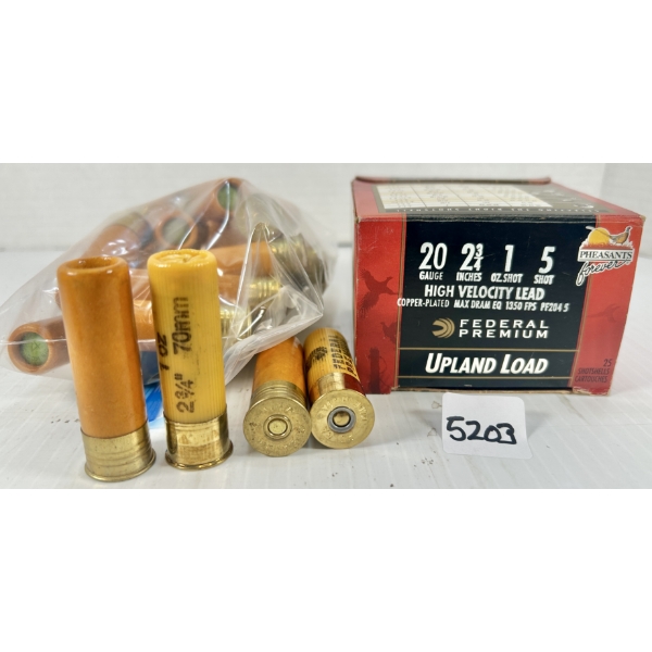 AMMO: 50X 20 GA 2-3/4IN NO4 & NO5 