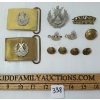 Image 1 : LOT OF 11 - CAMERON HIGHLANDERS BUCKLES, SPORRAN BADGE PIPS & BUTTONS 