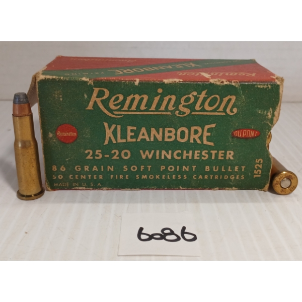 AMMO: 36X REMINGTON KLEANBORE .25-20 WIN - 86GR - SP