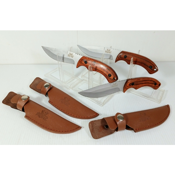 LOT OF 3 - PROPAC KNIFE SET W/ SHEATHS