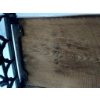 Image 10 : GARDEN BENCH W/ ORNATE SCROLLWORK WROUGHT IRON ENDS 