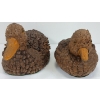 Image 2 : LOT OF 2 - PINE CONE DECOY DUCKS BY H.W.S. - C. 1960'S-1980'S