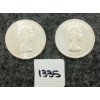 Image 2 : LOT OF 2 - 1963 CDN SILVER DOLLARS - VOYAGEUR 