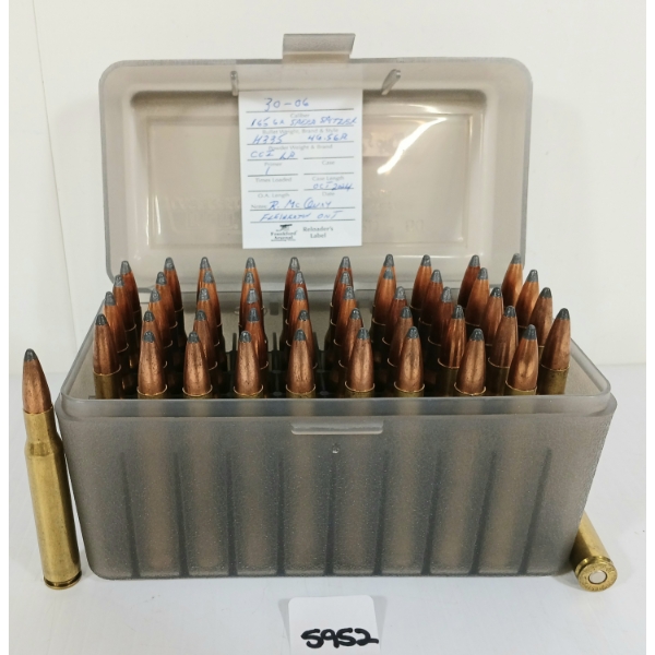 AMMO: 50X MIXED .30-06 SPRG - 165GR - SPITZER - RELOADS