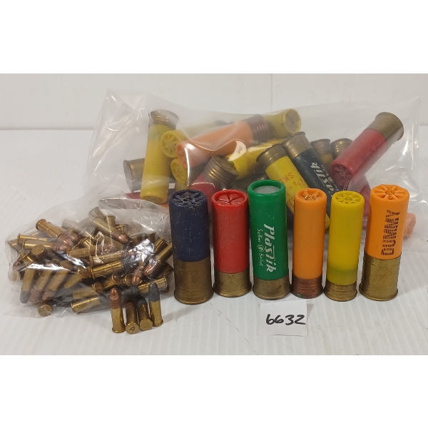 AMMO: 30X 12 & 20GA MISC SHOTSHELLS / 89X .22 LR